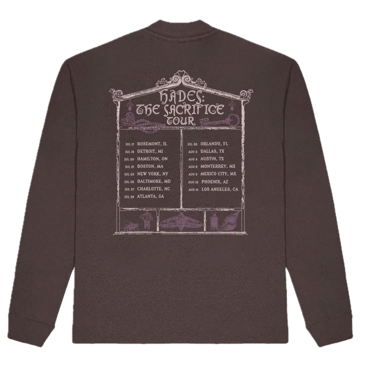 Toady Hades Tour brown longsleeve (US Only)