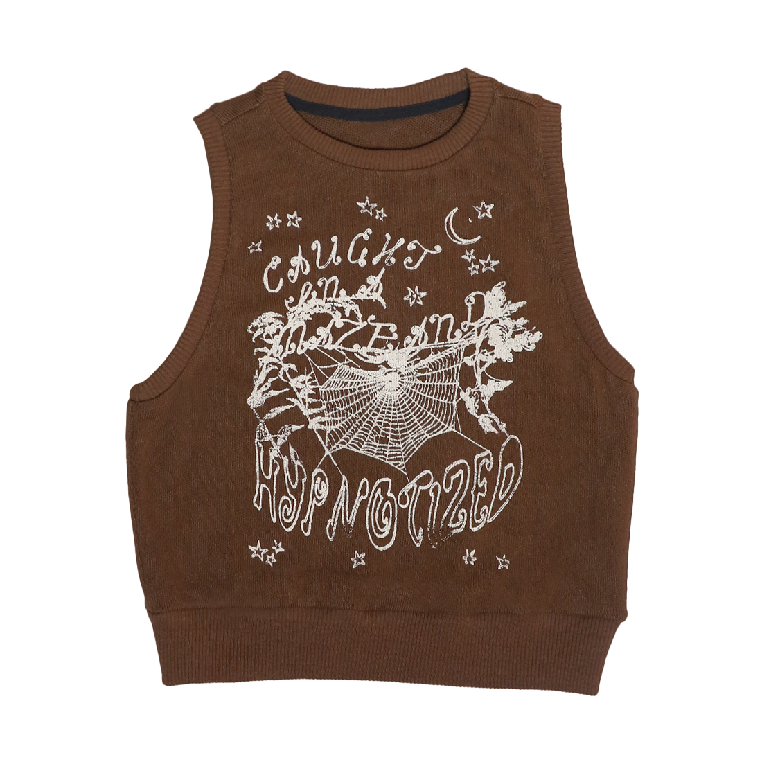 Brown Hypnotized Knit Sweater Vest