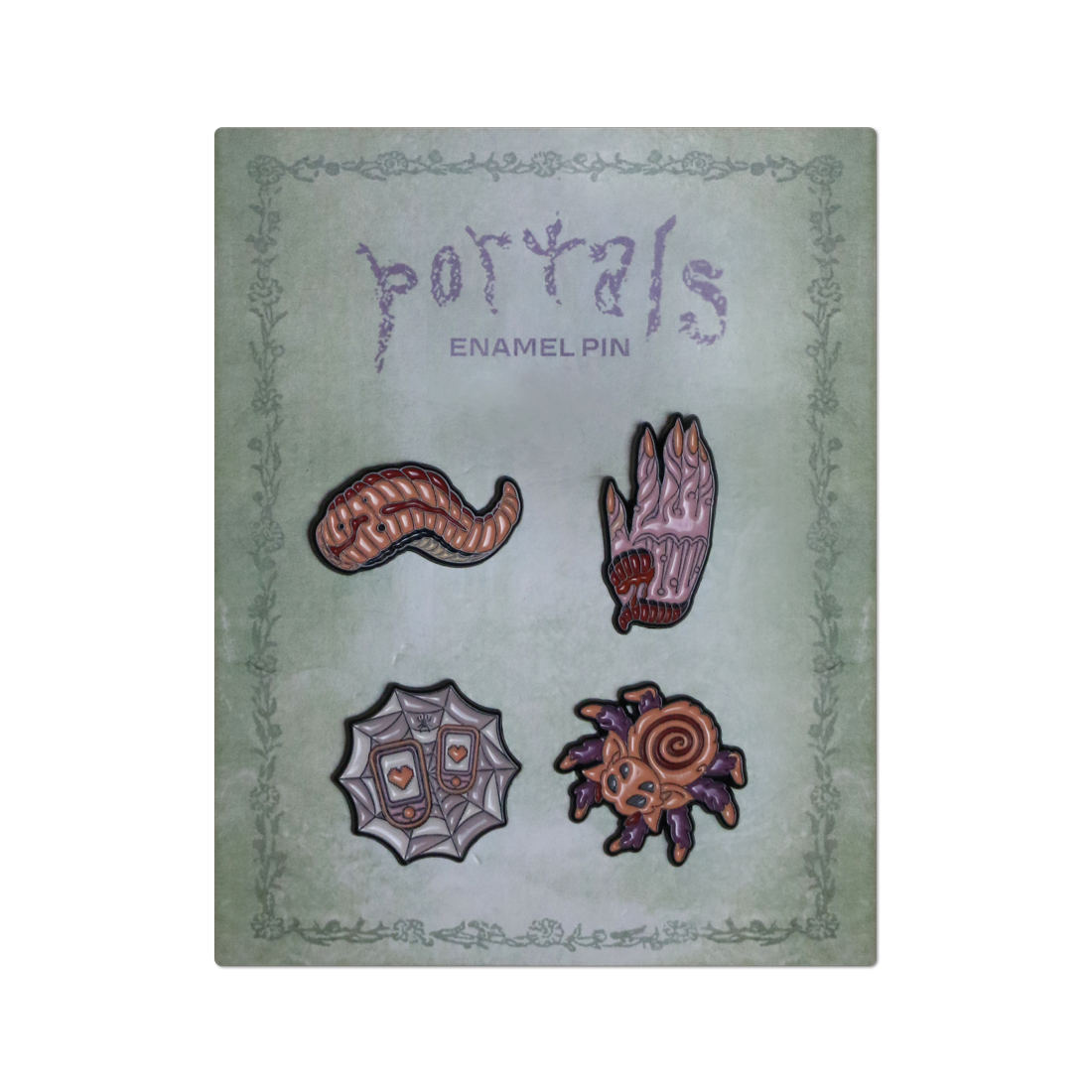 Spiderweb Enamel Pin Set