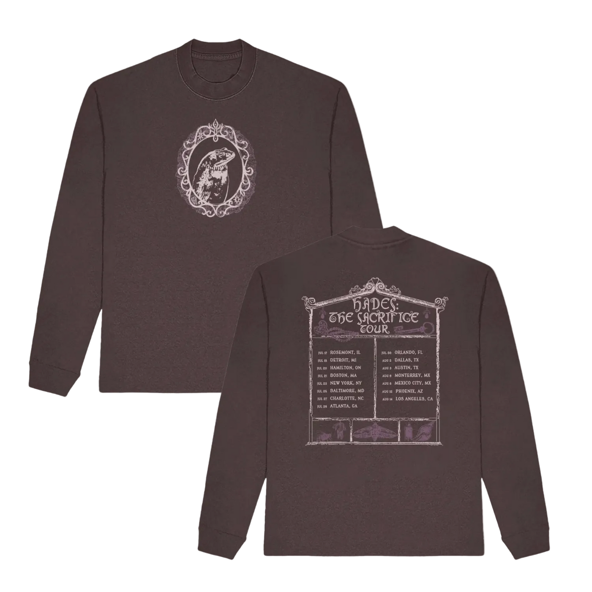 Toady Hades Tour brown longsleeve (US Only)