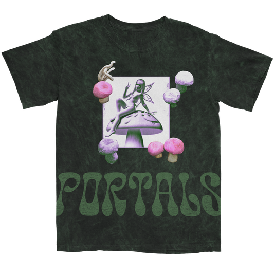Portals Puff Print T-Shirt Black